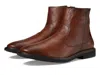Marc Joseph New York Grand Ave Men's Whiskey Testone Zipper Ankle Boots Jobb958 In Brown