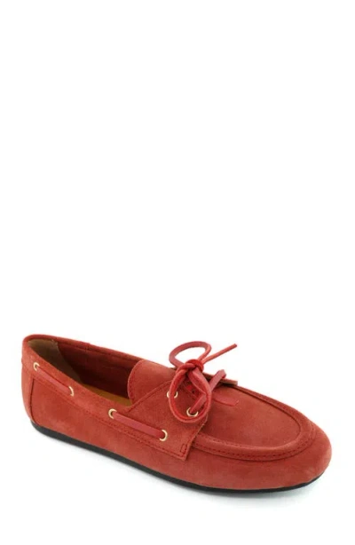 Marc Joseph New York Grove Street Slip On Leather Tiebow Loafer In Orange