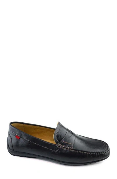 Marc Joseph New York Hamilton Place  Leather Penny Driver Loafer In Black