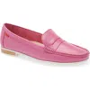 Marc Joseph New York Hamptons Penny Loafer In Pink Napa/white Sole