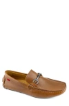 Marc Joseph New York Henry Street Bit Driving Loafer In Cognac Grainy