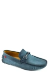 Marc Joseph New York Henry Street Bit Driving Loafer In Navy Burnished