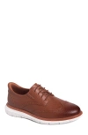 Marc Joseph New York Hill Street Hands Free Technology Leather Wingtip Casual Oxford In Brown