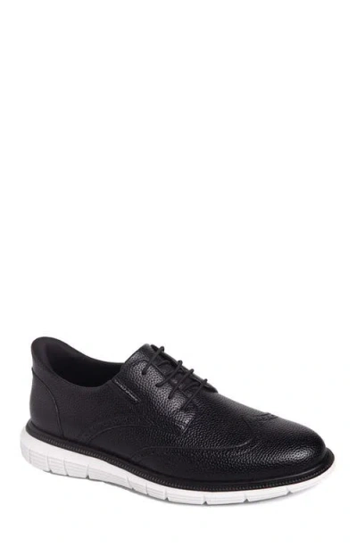 Marc Joseph New York Hill Street Hands Free Technology Leather Wingtip Casual Oxford In Black