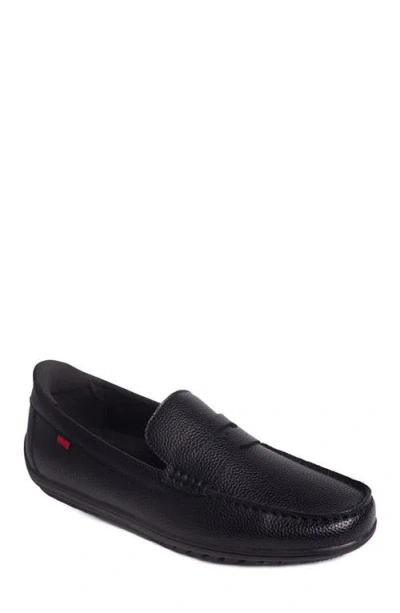 Marc Joseph New York John Street Hands Free Technology Leather Slip On Penny Loafer In Black