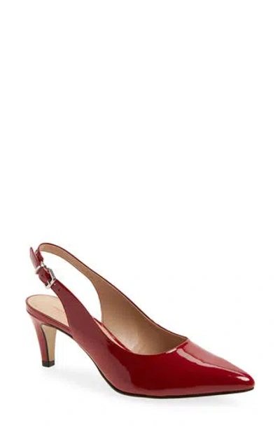 Marc Joseph New York Juliana Patent Leather Slingback Pump In Red Soft Patent