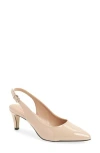 Marc Joseph New York Juliana Place Slingback Pump In Beige Soft Patent