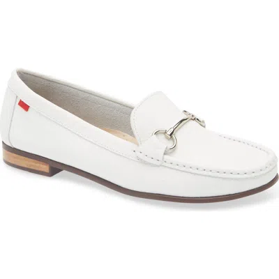 Marc Joseph New York Lane Ave Bit Loafer In White Grainy