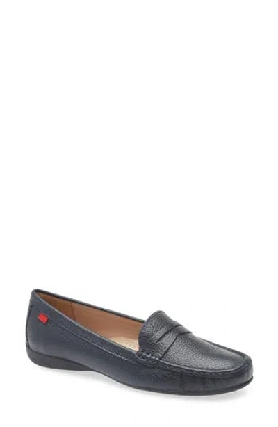 Marc Joseph New York Lexington Penny Loafer In Navy Grainy