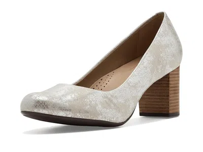 Marc Joseph New York Midtown Pumps Women's Shoes Silver Distressed Metallic: 10 M
