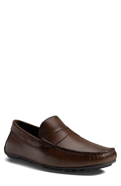 Marc Joseph New York Nebraska Penny Loafer In Brown Napa