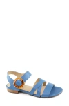 Marc Joseph New York Parkside Ave Sandal In Atlantic Blue Svelte Grainy