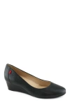Marc Joseph New York Prospect Leather Wedge Pump In Black