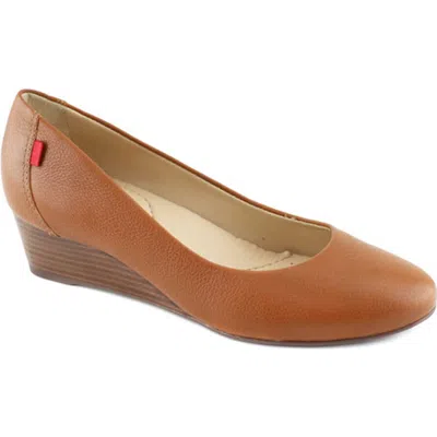 Marc Joseph New York Prospect Leather Wedge Pump In Brown