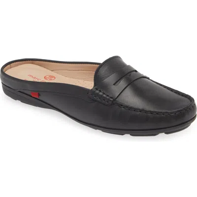 Marc Joseph New York Rosemary Leather Penny Loafer Mule In Black Napa