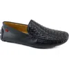 Marc Joseph New York Spring Street Woven Leather Driving Loafer In Black Basket