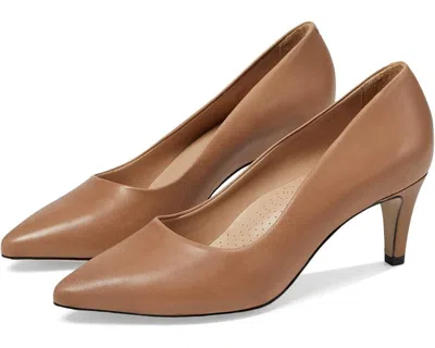 Marc Joseph New York Trinity Pl Pump Sand Napa Leather Heel Jzz1247 In Brown