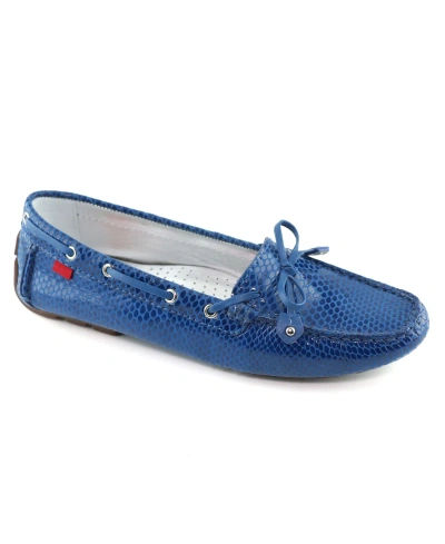 Marc Joseph New York Women's Cypress Hill Comfort Loafers In Royal Blue Snake