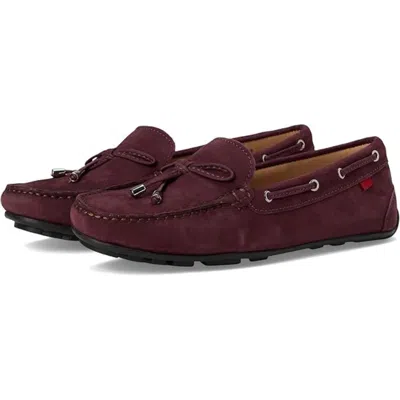 Marc Joseph New York Women's  Riverview Flats Wine Nubuck Slip On Loafer Gal1913 In Brown