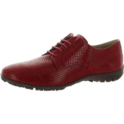 Marc Joseph Pacific Golf Womens Leather Oxford Golf Shoes In Red