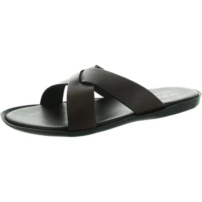 Marc Joseph Roman Court Womens Leather Slip-on Slide Sandals In Multi