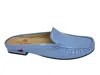 Marc Joseph Women's Amsterdam Mule Shoe In Sky Blue In Animal Print