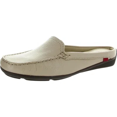 Marc Joseph Womens Solid Leather Mules In Gold