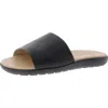 Marc Joseph Womens Solid Leather Slide Sandals