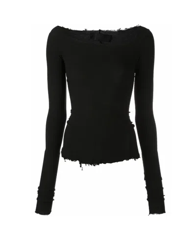 Marc Le Bihan Asymmetric Neck Sweatshirt In Animal Print