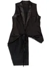 Marc Le Bihan Asymmetric Waistcoat In Black