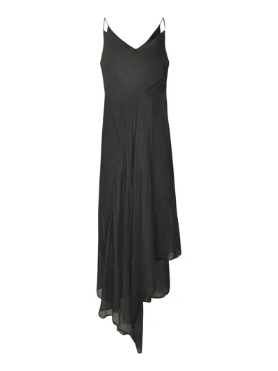 Marc Le Bihan Back V-neck Sleeveless Dress In Black