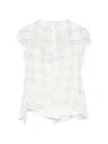 Marc Le Bihan Check-pattern Sheer Blouse In Multi