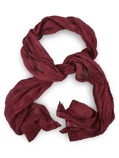 Marc Le Bihan Crepe Scarf In Framboise