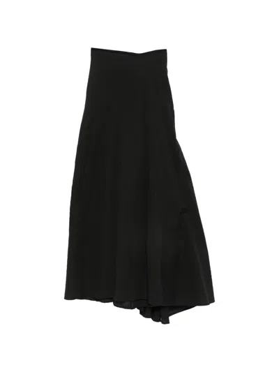 Marc Le Bihan Crinkled Asymmetric Skirt In Black