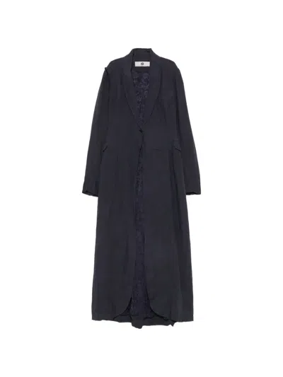 Marc Le Bihan Crinkled Coat In Blue