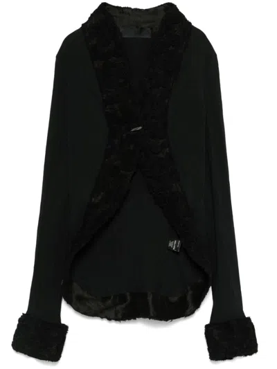 Marc Le Bihan Crinkled Jacket In Black