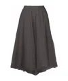 Marc Le Bihan Dark Gray Cascading Design Skirt In Black