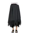Marc Le Bihan Dark Gray Irregular Skirt In Black