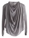 Marc Le Bihan Draped Top In Gray