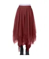Marc Le Bihan High Waist Skirt In Red