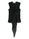 Marc Le Bihan Knot Detailed Top In Black