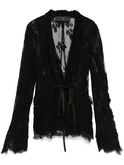 Marc Le Bihan Lace Jacket In Black
