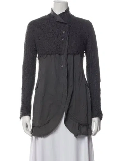Pre-owned Marc Le Bihan Lace Pattern Coat In Grey