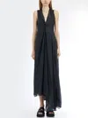 Marc Le Bihan Long Silk Dress In Black