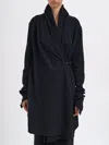 Marc Le Bihan Long Stretch Cotton Cardigan In Black