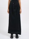 Marc Le Bihan Long Wool Skirt In Black