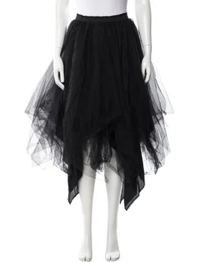 Pre-owned Marc Le Bihan Midi Length Skirt In Black