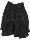 Marc Le Bihan Noir Asymmetric Skirt In Black