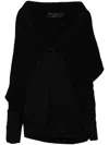 Marc Le Bihan Panelled Poncho In Black