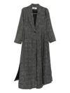 Marc Le Bihan Plaid Single-breasted Coat In Gray